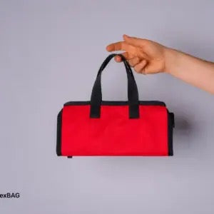 FlexBAG von Red Rebane – rote Tasche freistehend, kompakte Größe