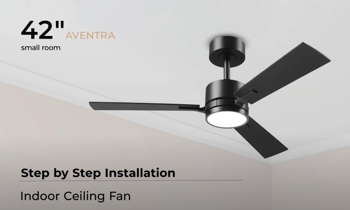 42" Indoor Ceiling Fan (Aventra) | Step by Step Installation