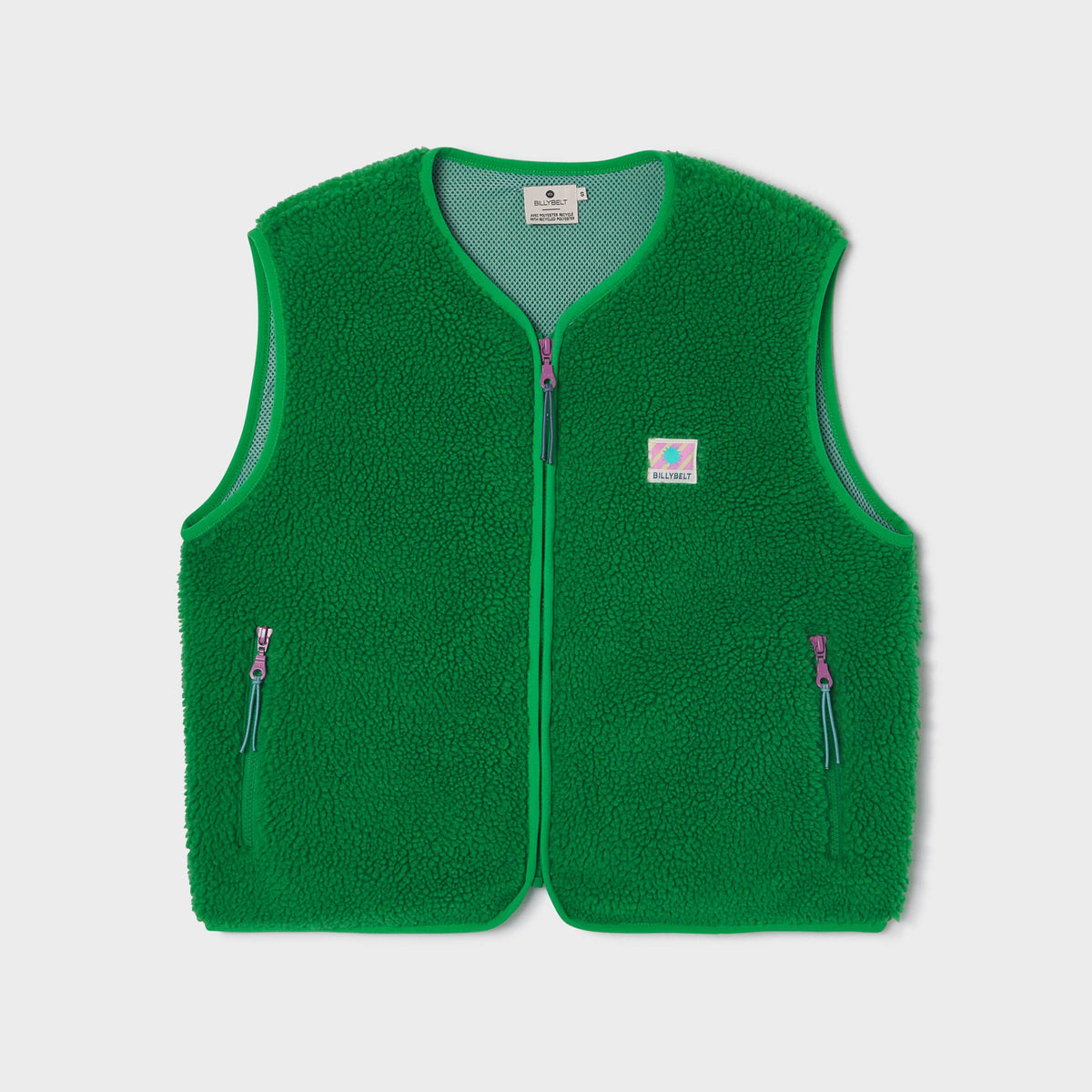 Damen Sherpa-Weste recyceltes Polyester Grün – BILLYBELT