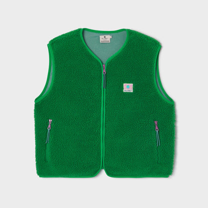 Damen Sherpa-Weste recyceltes Polyester Grün – BILLYBELT