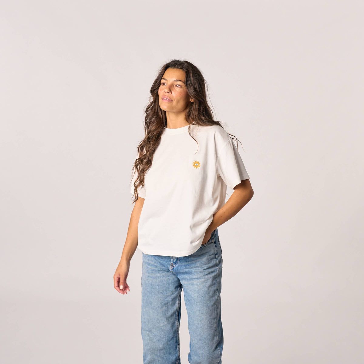 Damen T-Shirt Bio-Baumwolle Weiß Größe M – BILLYBELT