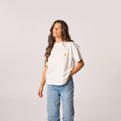 Damen T-Shirt Bio-Baumwolle Weiß Größe L – BILLYBELT