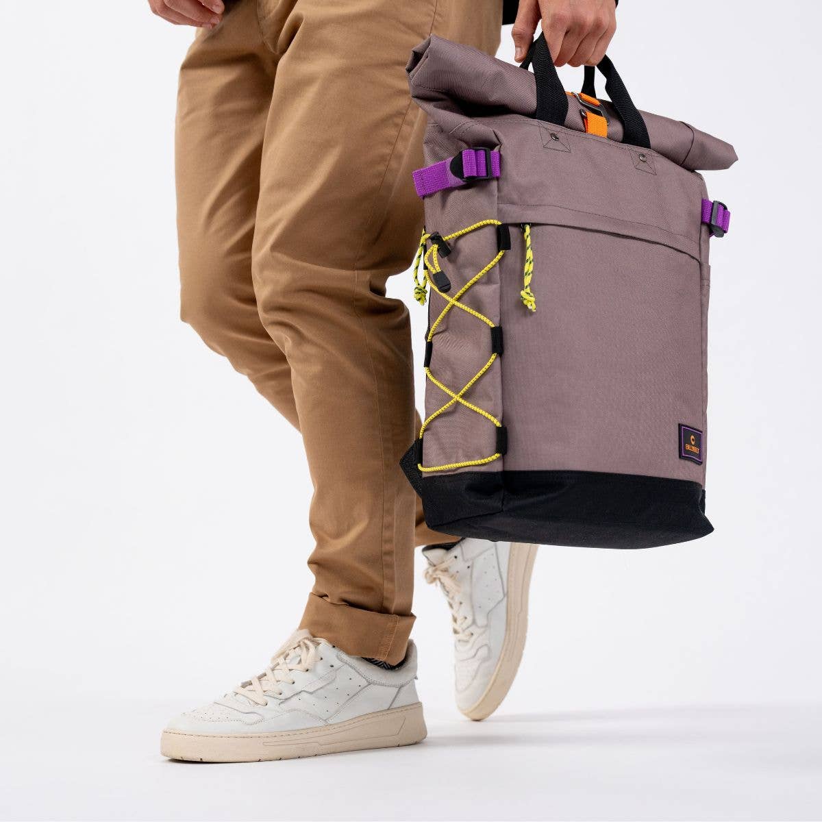 Billybelt Roll-Top Rucksack aus 100% recyceltem Polyester - Taupe - HOLE-X
