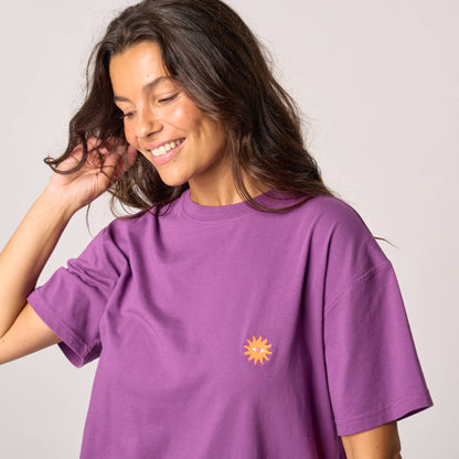 Damen T-Shirt Bio-Baumwolle Violett Größe S – BILLYBELT
