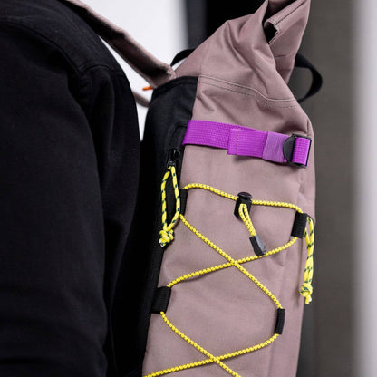 Billybelt Roll-Top Rucksack aus 100% recyceltem Polyester - Taupe - HOLE-X