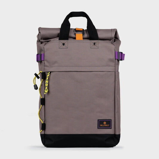 Billybelt Roll-Top Rucksack aus 100% recyceltem Polyester - Taupe - HOLE-X