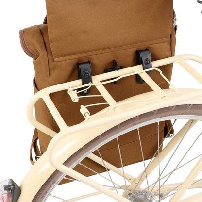 Weathergoods Sweden CITY BIKEPACK TOFFEE - am Gepäckträger montiert - HOLE-X