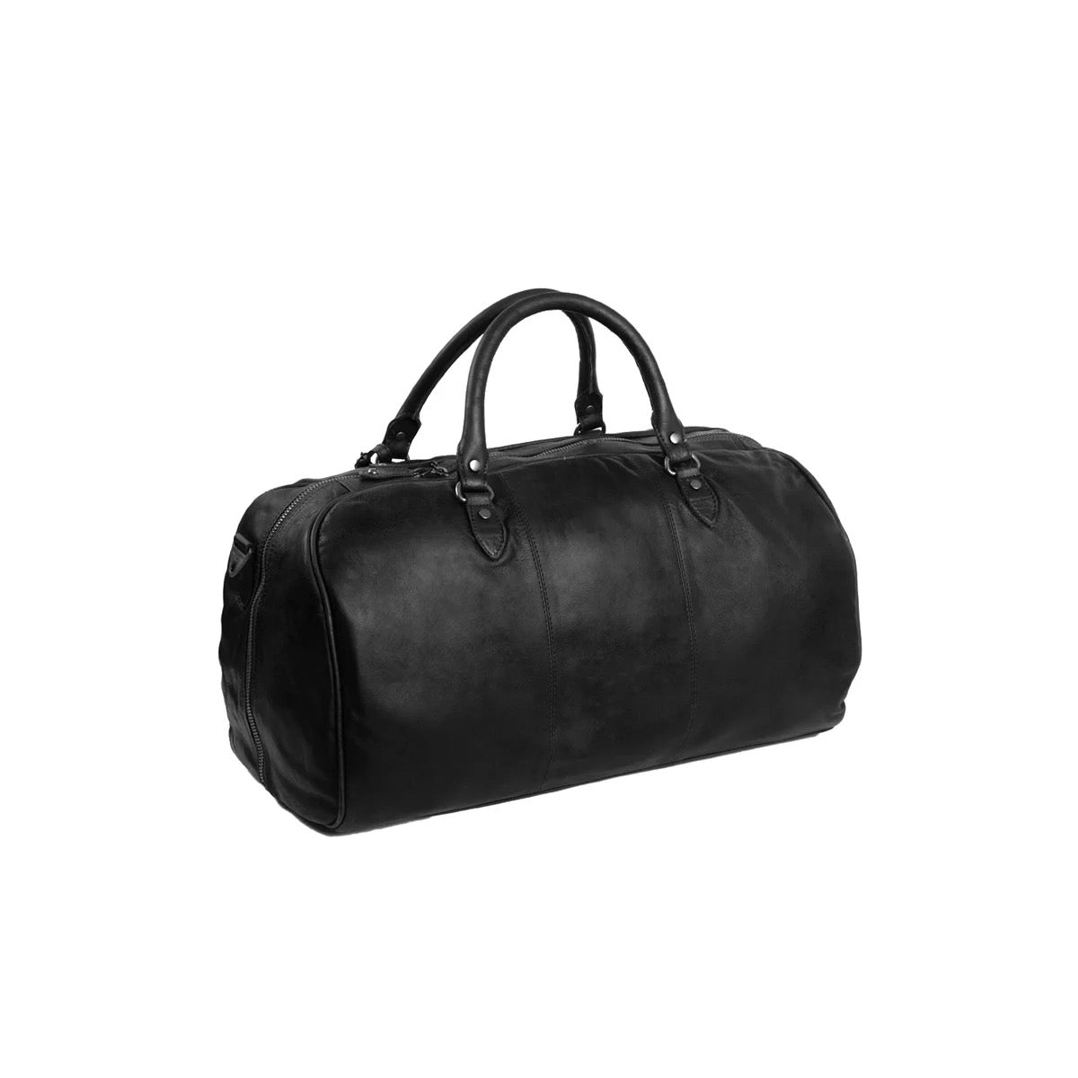 Leder Reisetasche Schwarz William - Ansicht von hinten