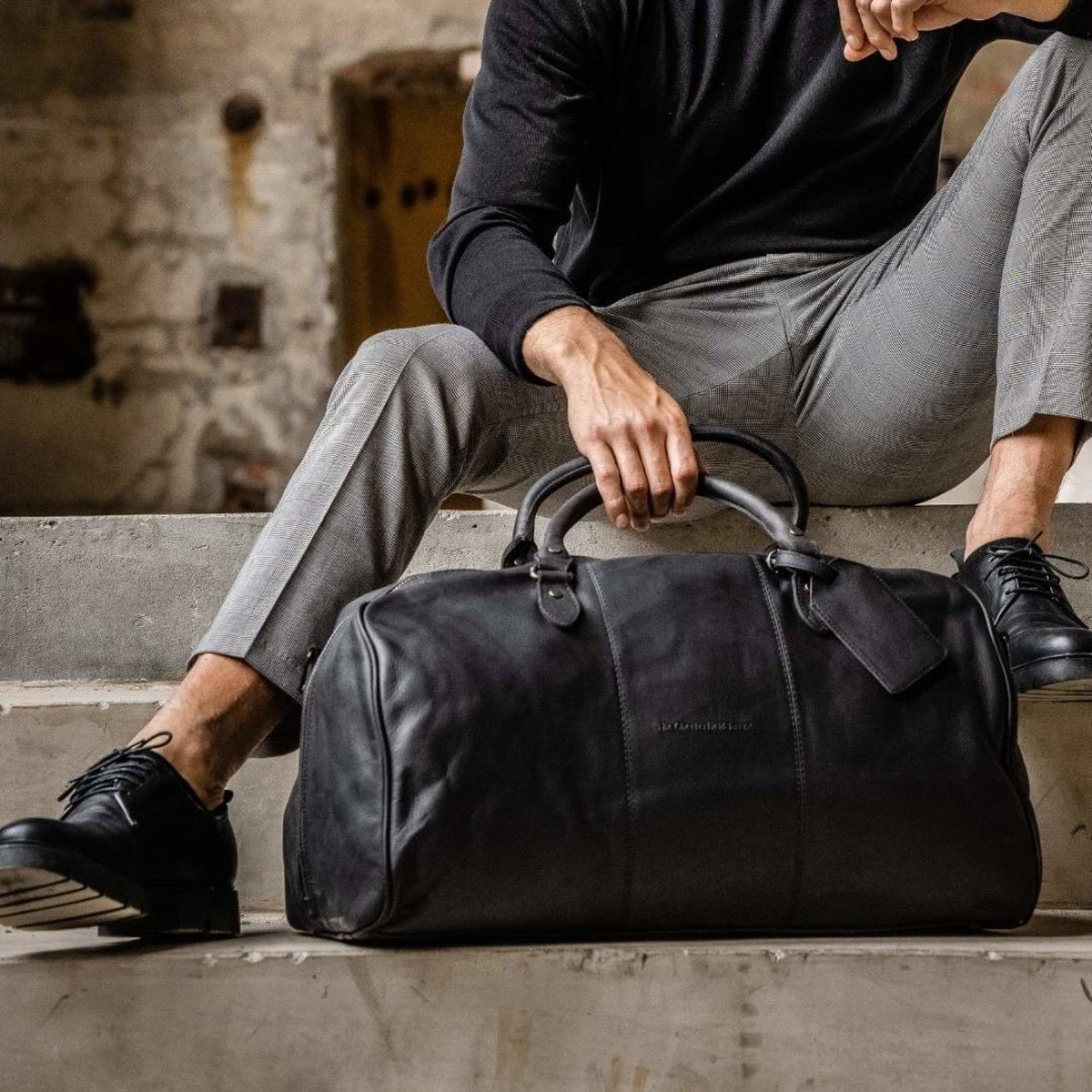 Leder Reisetasche Schwarz William - Tasche im Alltag