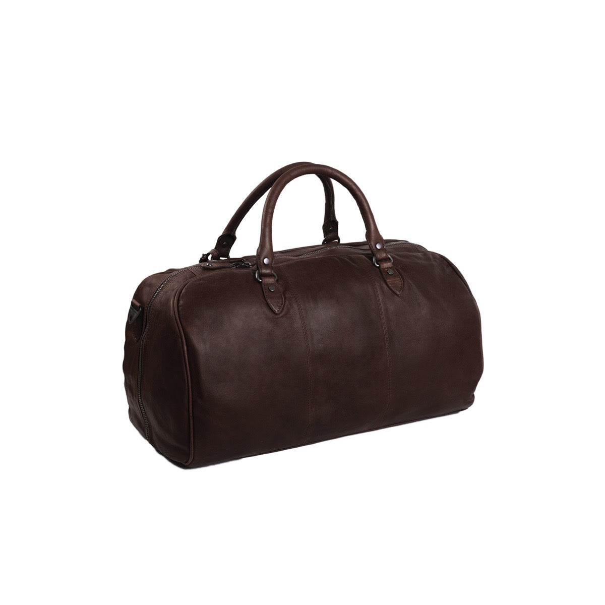 The Chesterfield Brand Weekender William Braun – Rückansicht schräg, Reißverschluss und Schultergurt sichtbar
