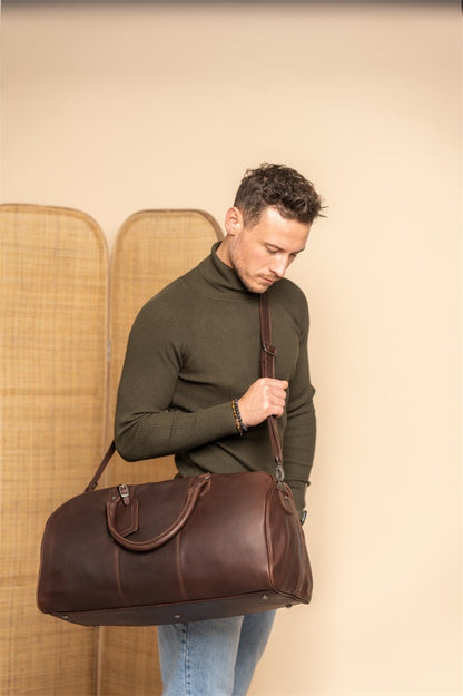 Leder Reisetasche Braun William von The Chesterfield Brand - im Alltag