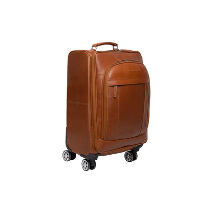 Leder Trolley Koffer Cognac Key Largo