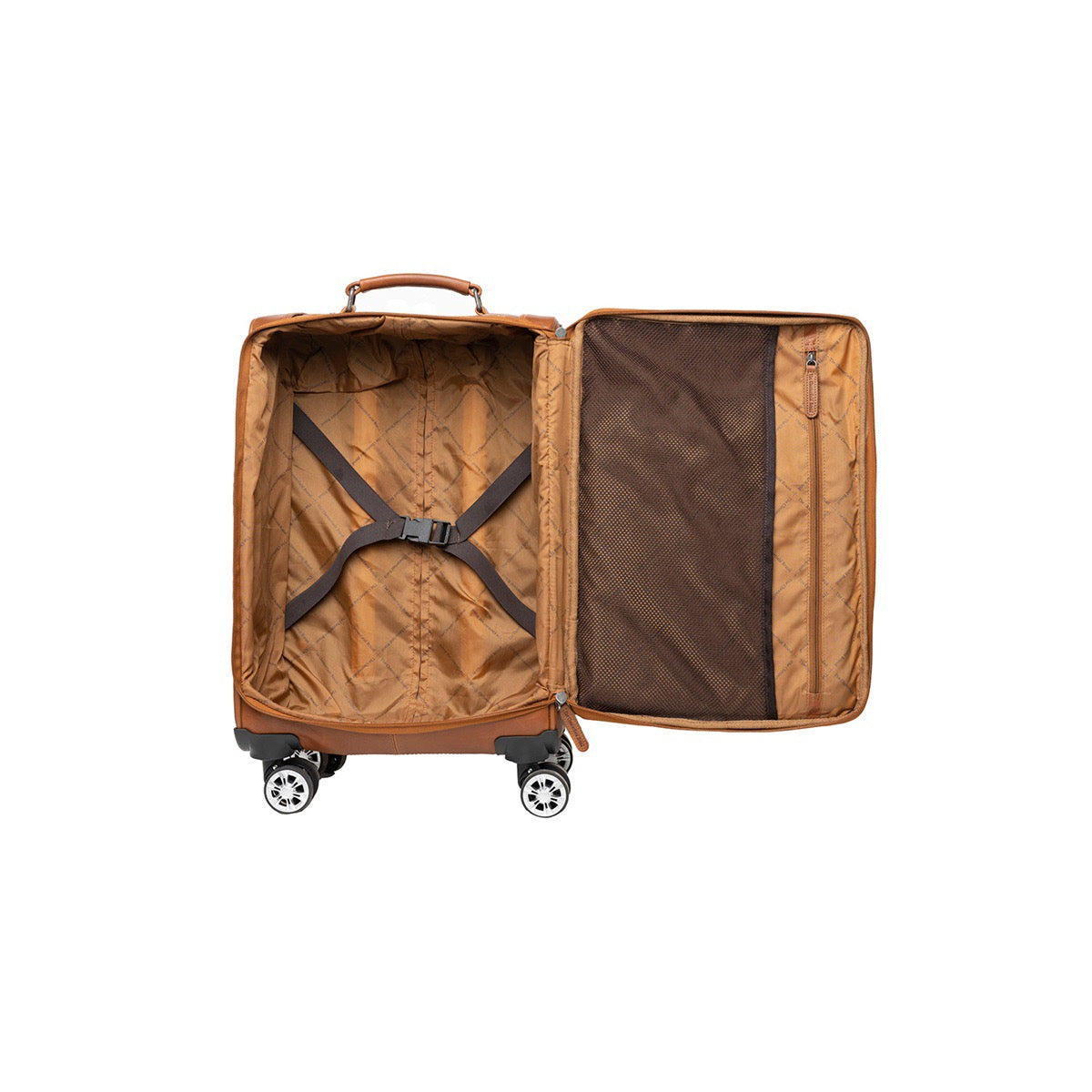 Leder Trolley Koffer Cognac Key Largo