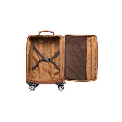 Leder Trolley Koffer Cognac Key Largo