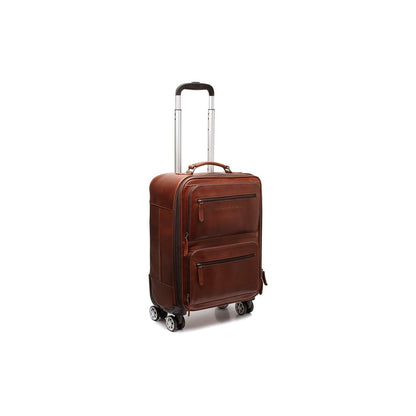 Leder Trolley Koffer Cognac San Marino - Frontalansicht I The Chesterfield Brand