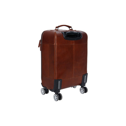 Leder Trolley Koffer Cognac San Marino - Rückansicht I The Chesterfield Brand
