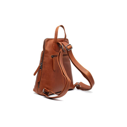 Leder Rucksack Cognac Linford - Ansicht von hinten