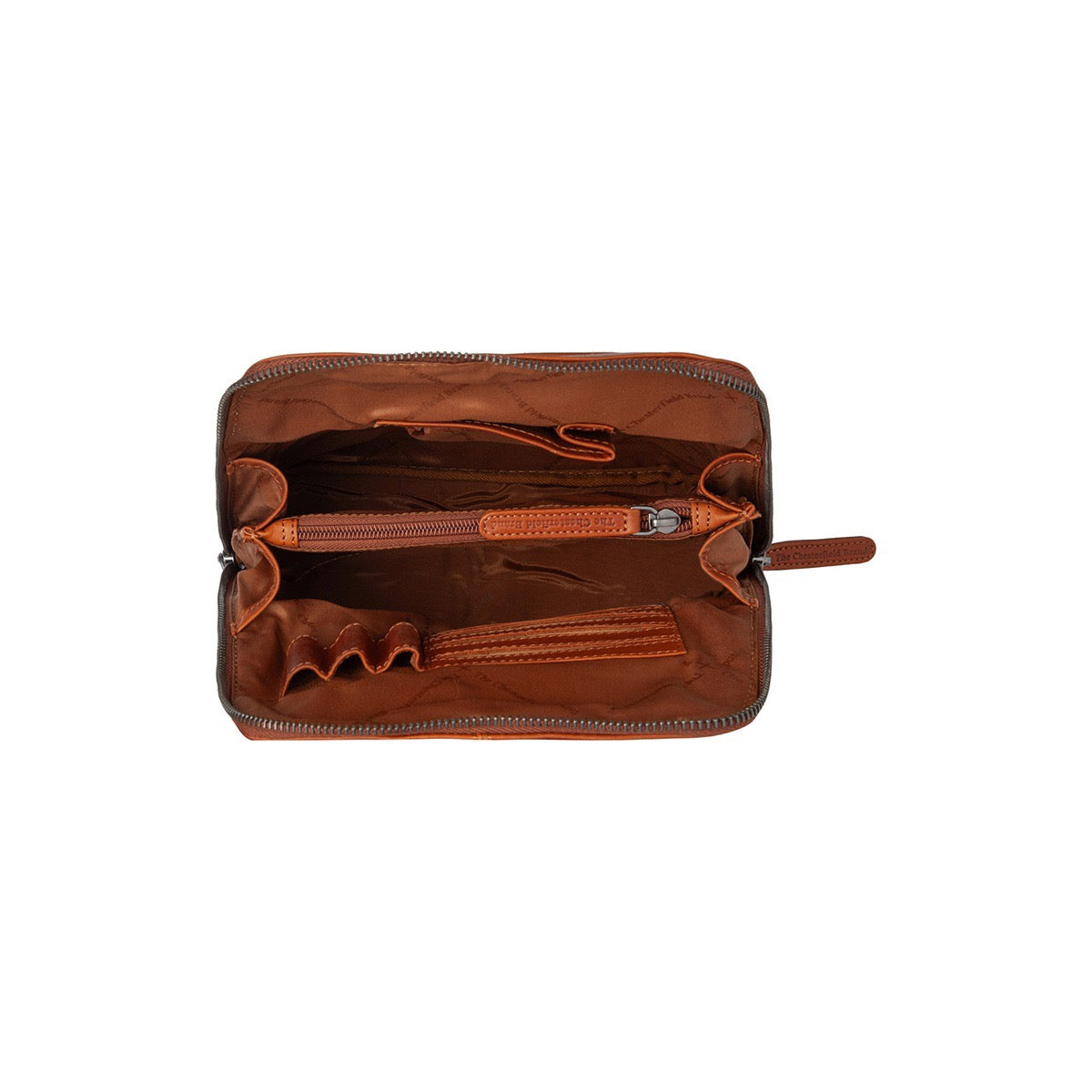 Leder Rucksack Cognac Linford - Innenansicht