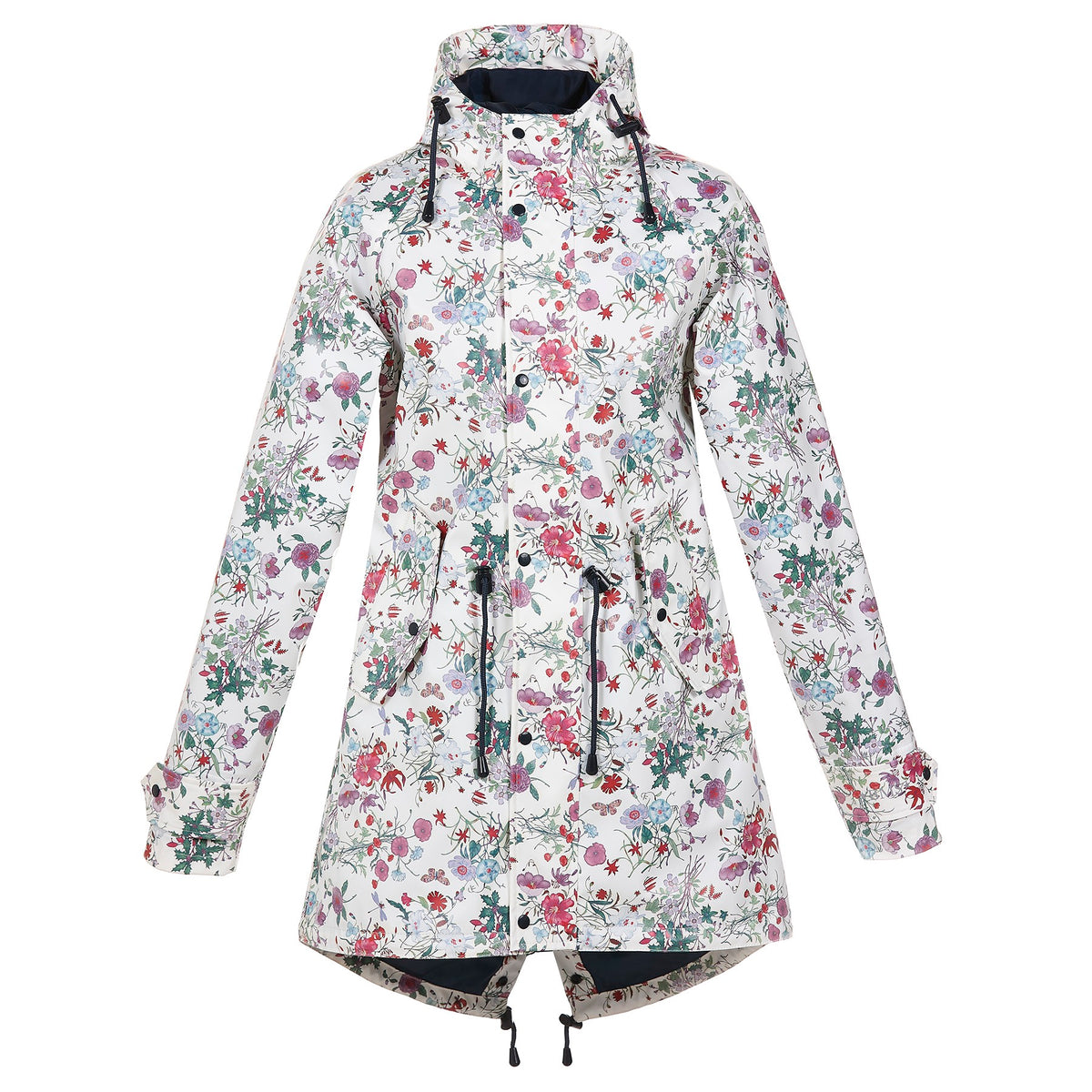 BMS HafenCity Coat SoftSkin Damen Regenmantel Blumenmuster All-Over-Print – BMS Hamburg | HOLE-X