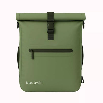 Badawin 2-in-1 Fahrradtasche Ali Grün - Frontansicht - HOLE-X
