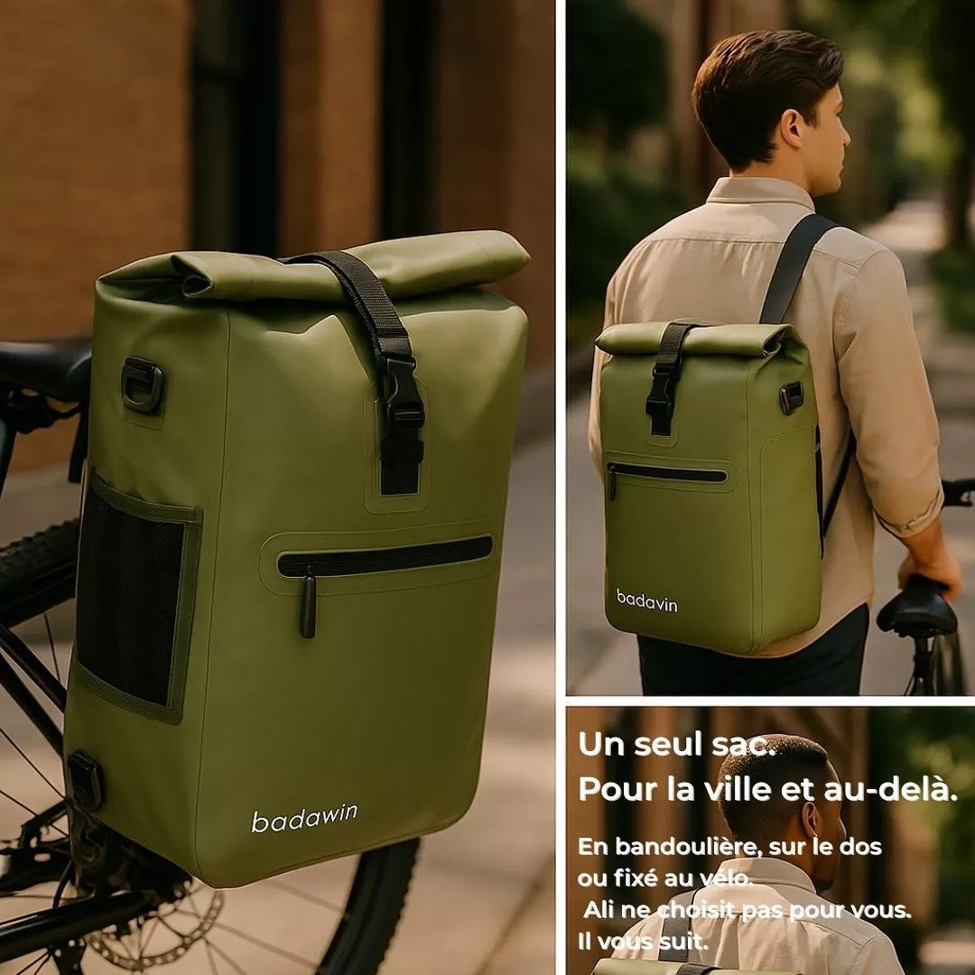 Badawin 2-in-1 Fahrradtasche Ali Grün - HOLBE-X