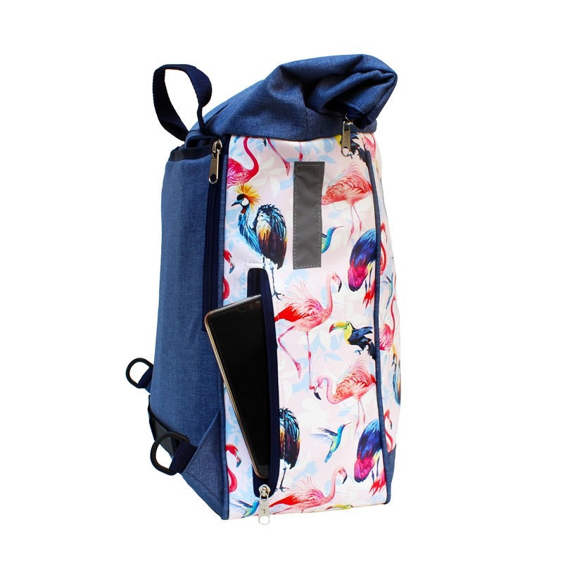 IKURI Kombi Fahrradtasche Rucksack Pajaros – wasserdicht, 13–21 l, Klickfix, handgefertigt