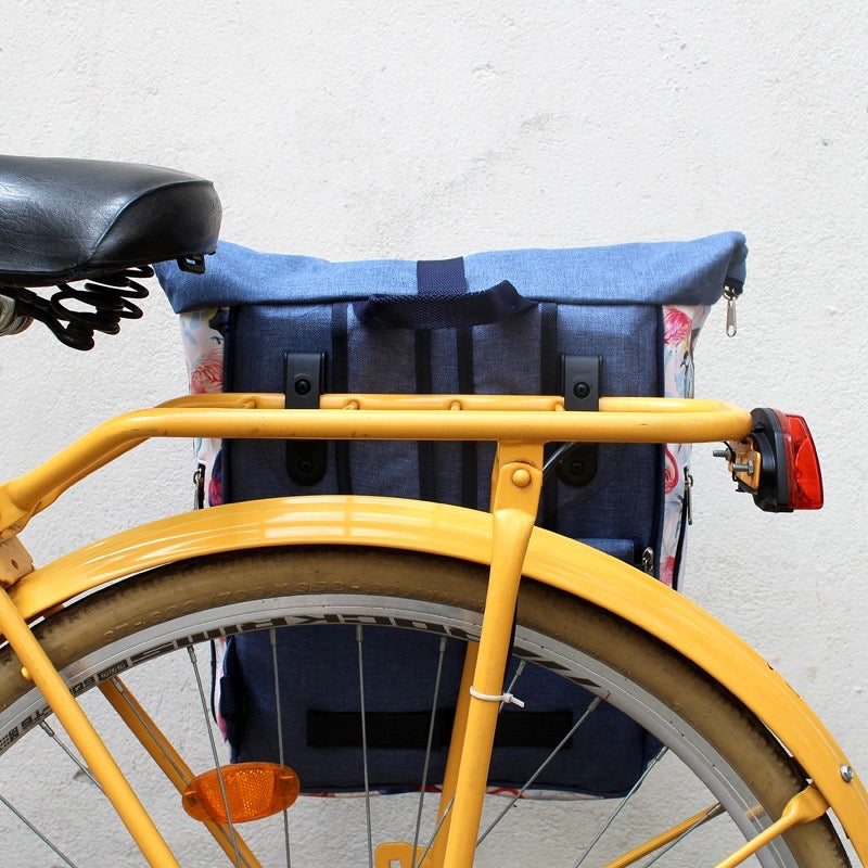 IKURI Kombi Fahrradtasche Rucksack Pajaros – wasserdicht, 13–21 l, Klickfix, handgefertigt