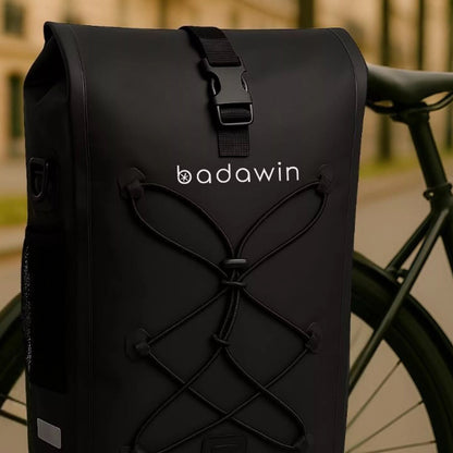Hind 2-in-1-Gepäckträger-Fahrradtasche Schwarz 25/30L von Badawin