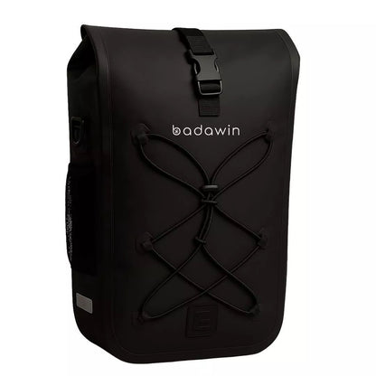 Hind 2-in-1-Gepäckträger-Fahrradtasche Schwarz 25/30L von Badawin