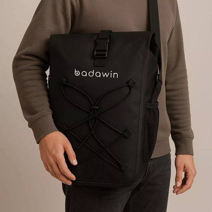 Hind 2-in-1-Gepäckträger-Fahrradtasche Schwarz 25/30L von Badawin
