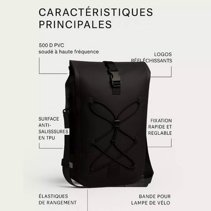 Hind 2-in-1-Gepäckträger-Fahrradtasche Schwarz 25/30L von Badawin