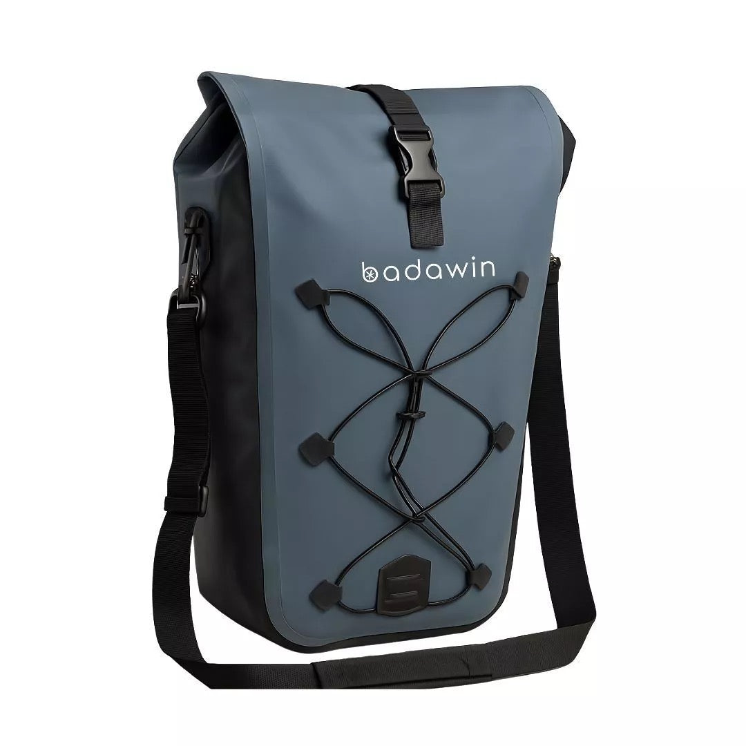Hind 2-in-1-Gepäckträger-Fahrradtasche Blau 25/30L von Badawin