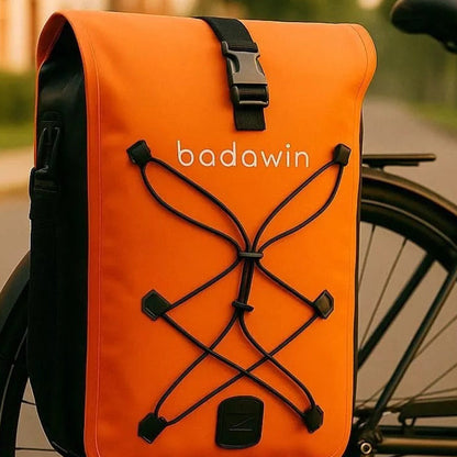 Hind 2-in-1-Gepäckträger-Fahrradtasche Orange 25/30L von Badawin