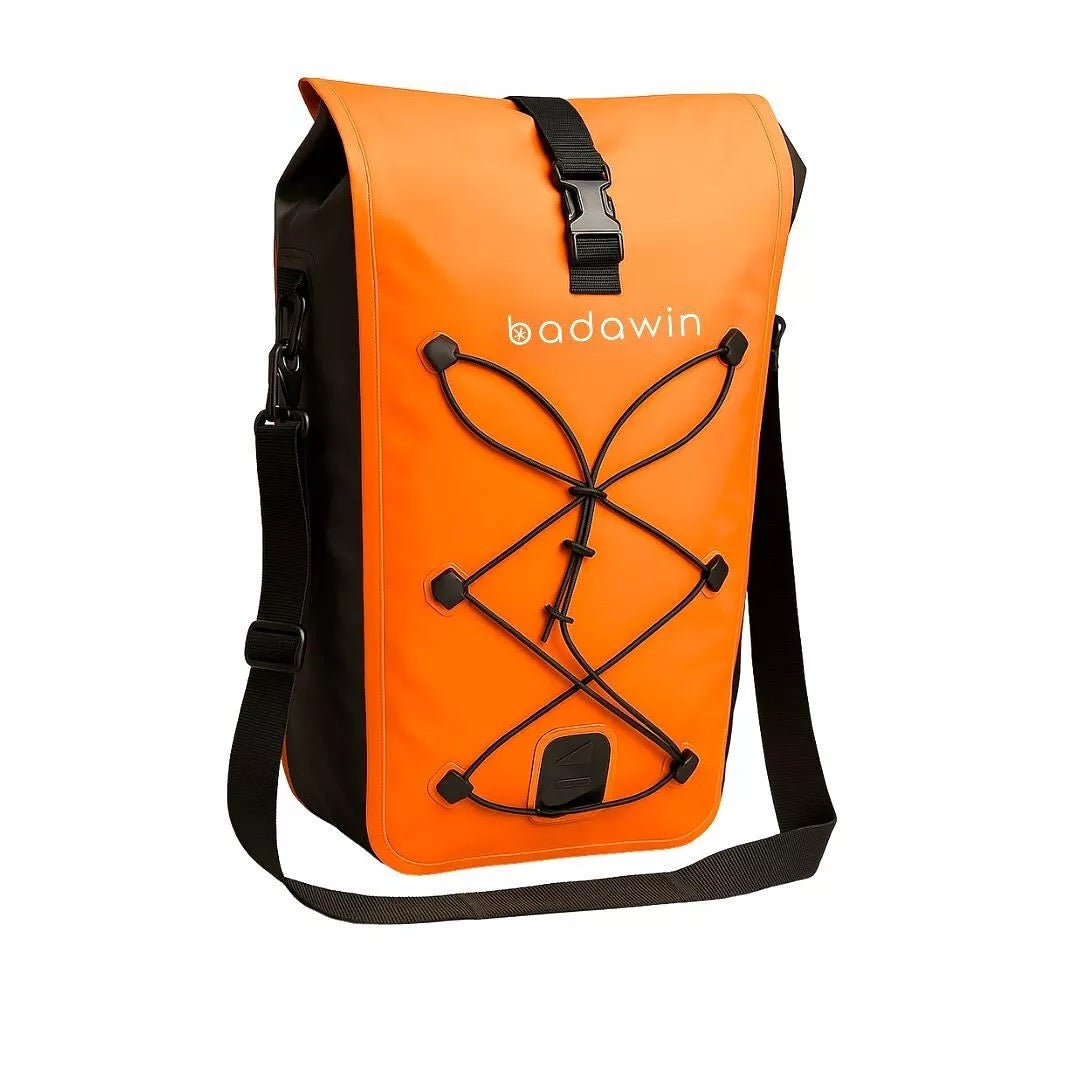Hind 2-in-1-Gepäckträger-Fahrradtasche Orange 25/30L von Badawin