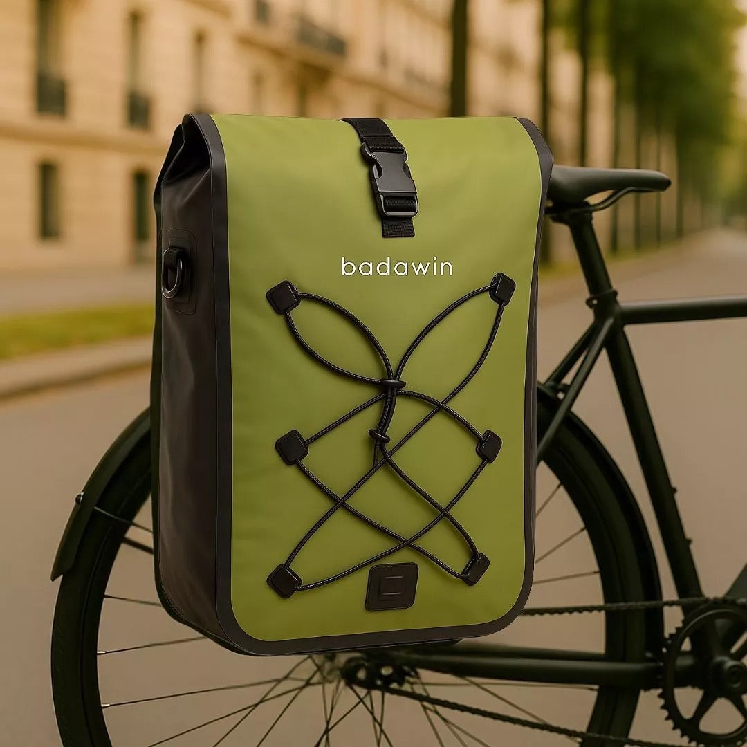 Hind 2-in-1-Gepäckträger-Fahrradtasche Grün 25/30L