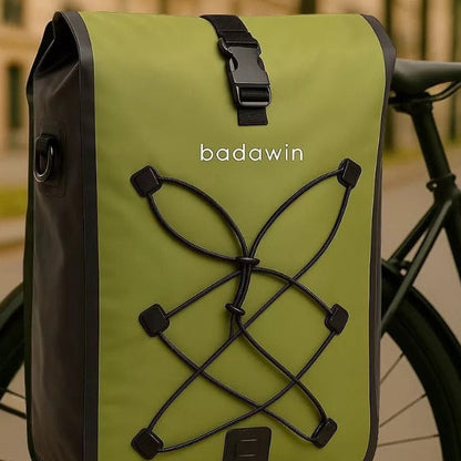 Hind 2-in-1-Gepäckträger-Fahrradtasche Grün 25/30L von Badawin