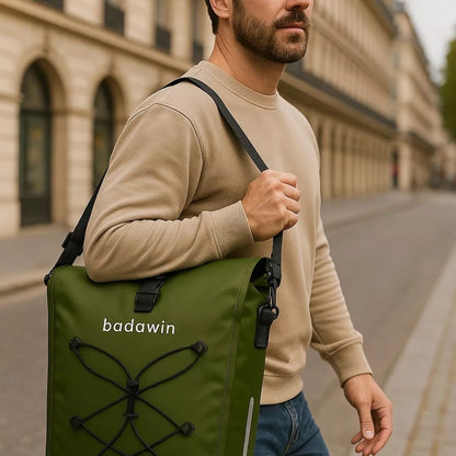 Hind 2-in-1-Gepäckträger-Fahrradtasche Grün 25/30L