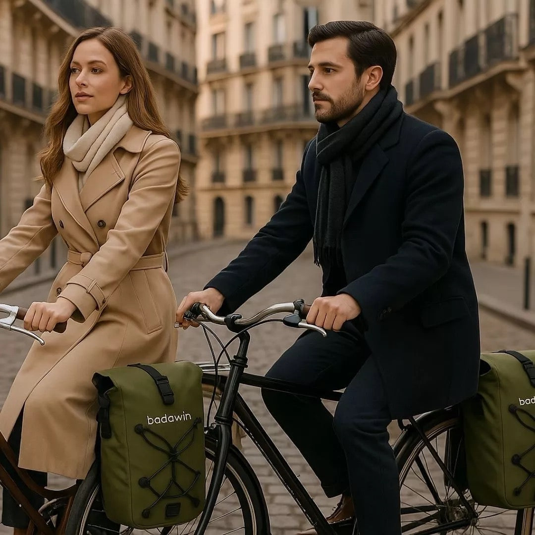 Hind 2-in-1-Gepäckträger-Fahrradtasche Grün 25/30L