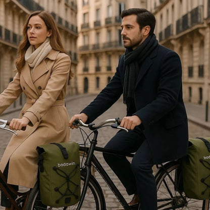 Hind 2-in-1-Gepäckträger-Fahrradtasche Grün 25/30L