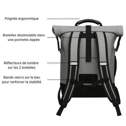 Anna 2-in-1-27L Grauer Fahrradrucksack