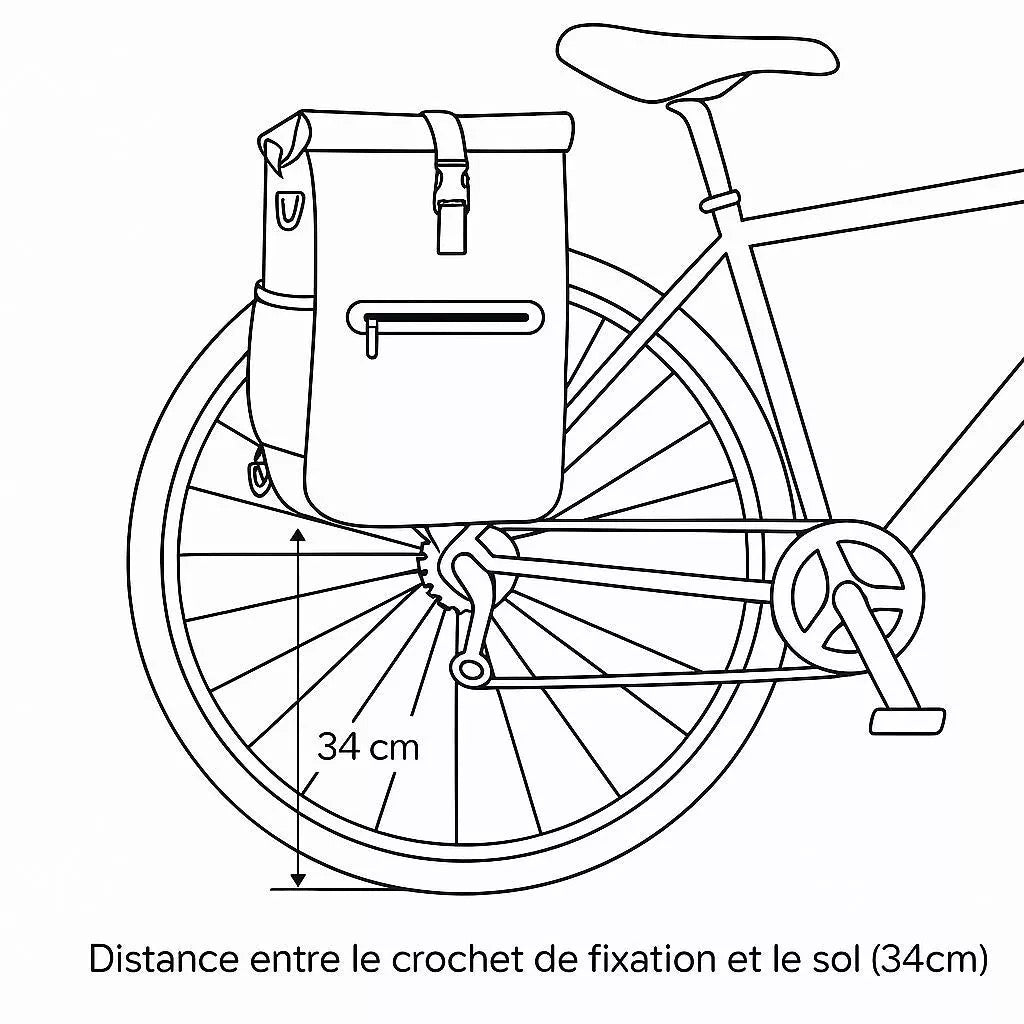 Anna 2-in-1-27L Oranger Fahrradrucksack von Badawin