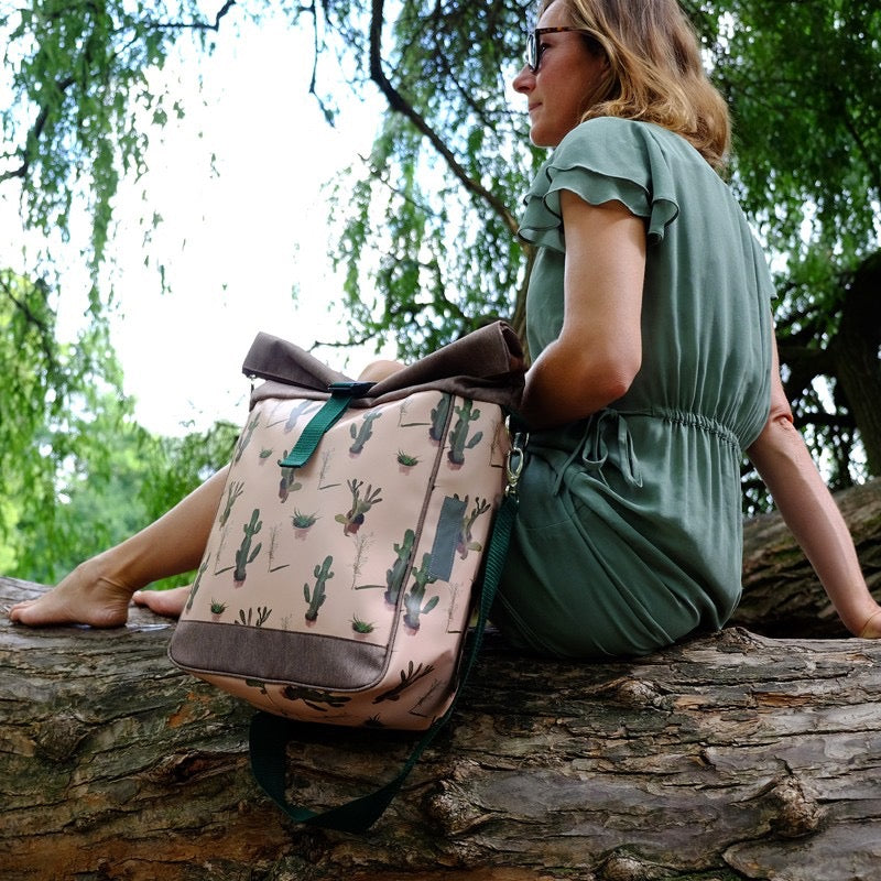 IKURI Fahrradtasche Cactus – einseitig, wasserdicht, 13–21 l, Klickfix, handgefertigt