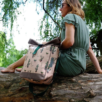 IKURI Fahrradtasche Cactus – einseitig, wasserdicht, 13–21 l, Klickfix, handgefertigt