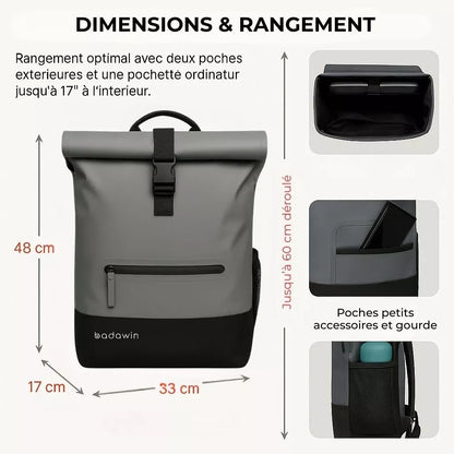Anna 2-in-1-27L Grauer Fahrradrucksack