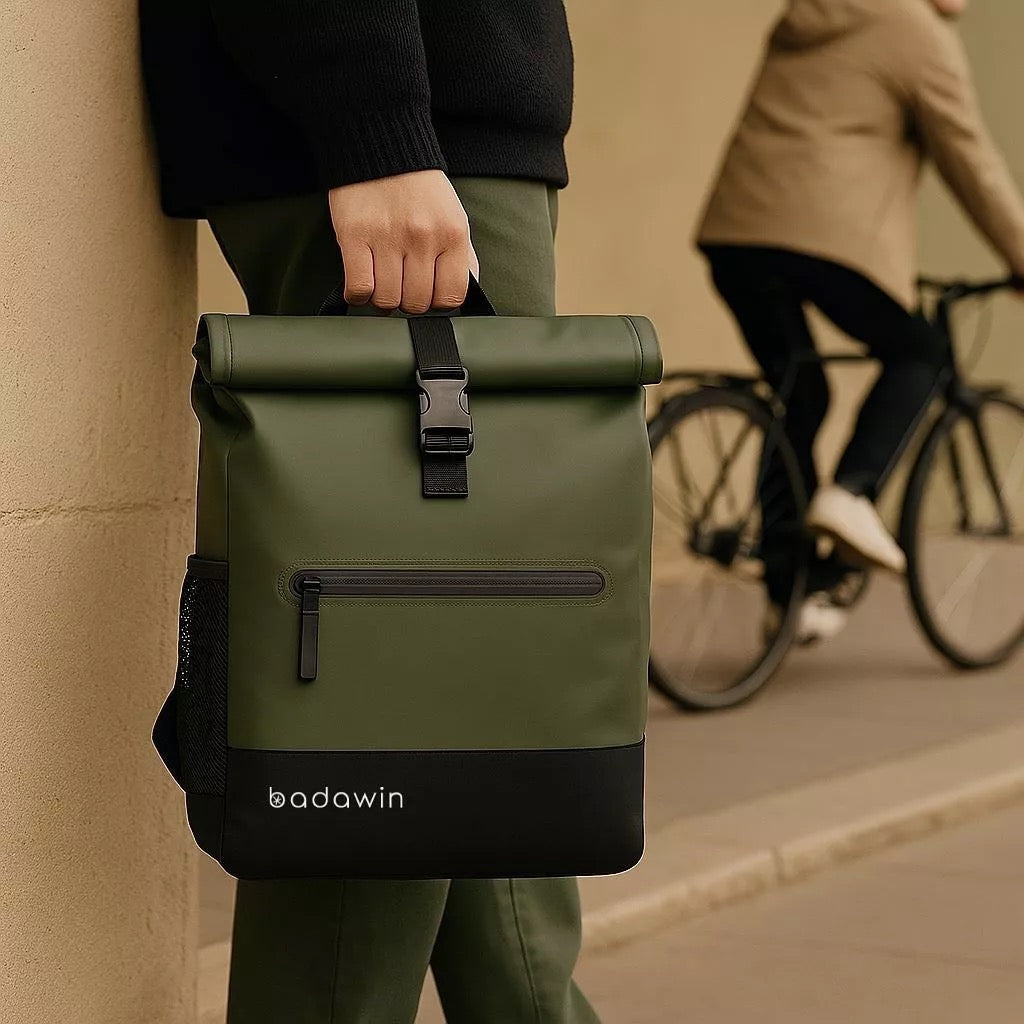 Anna 2-in-1-27L Grüner Fahrradrucksack von Badawin