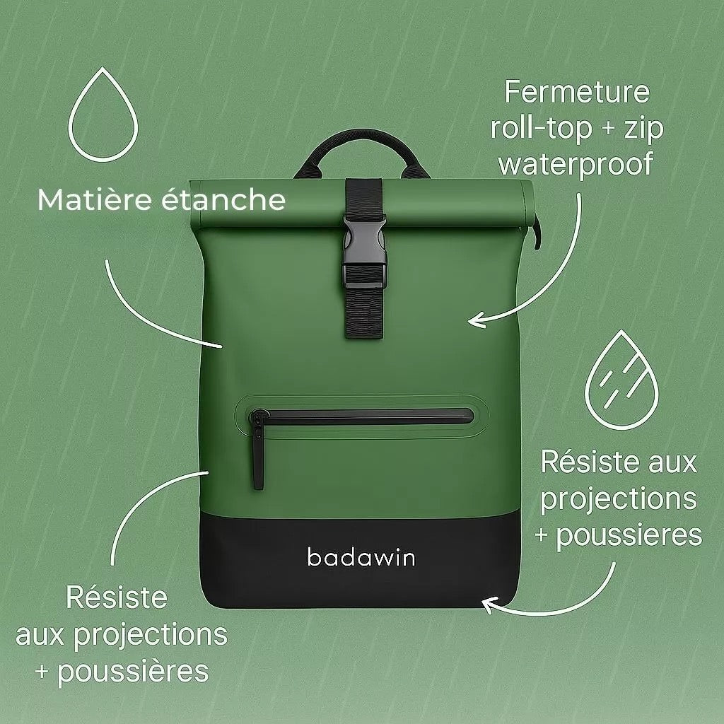 Anna 2-in-1-27L Grüner Fahrradrucksack von Badawin