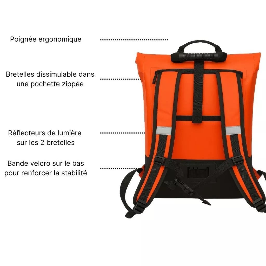 Anna 2-in-1-27L Oranger Fahrradrucksack von Badawin