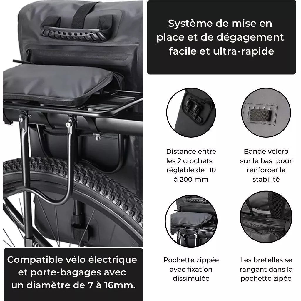 Anna 2-in-1-27L Oranger Fahrradrucksack von Badawin