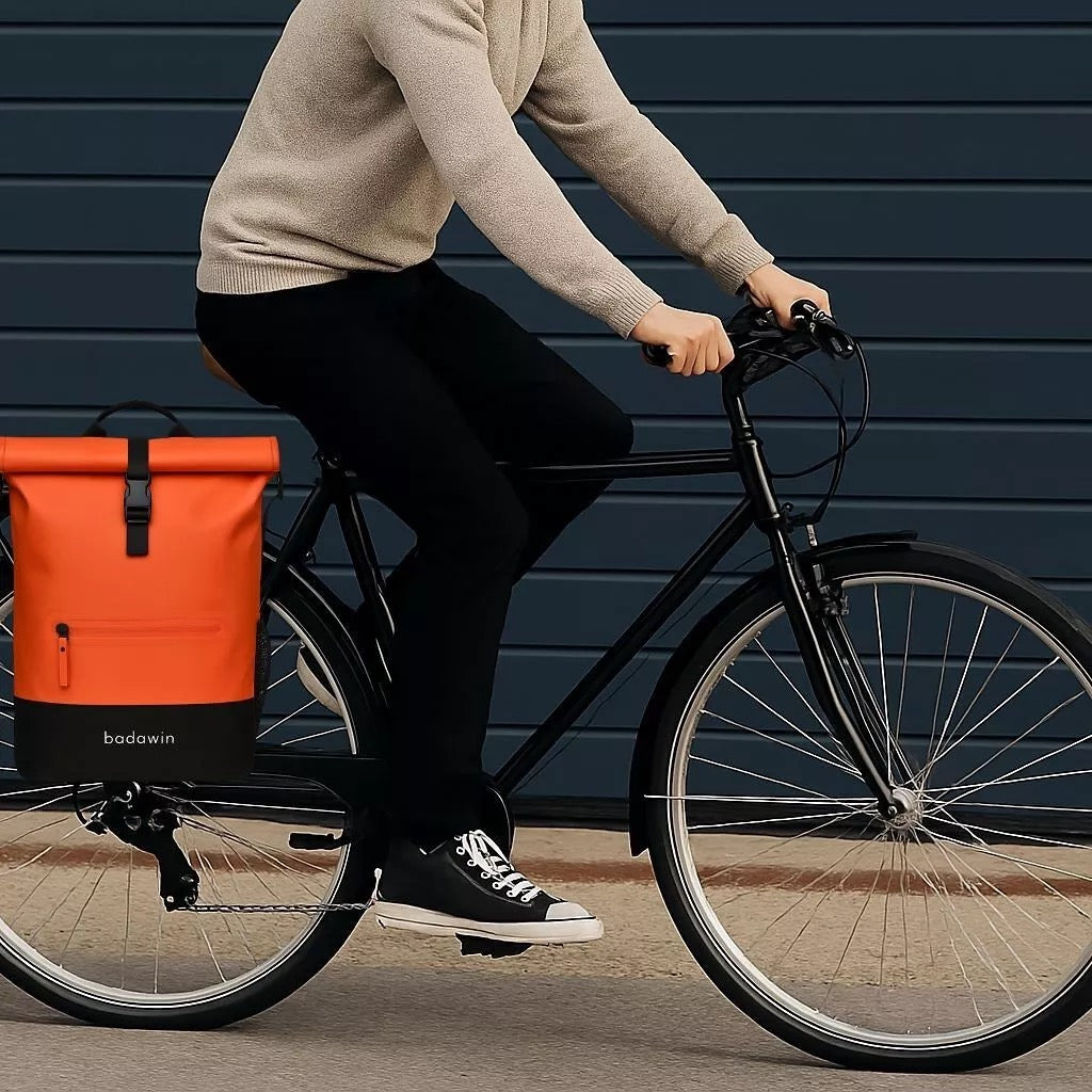 Anna 2-in-1-27L Oranger Fahrradrucksack von Badawin