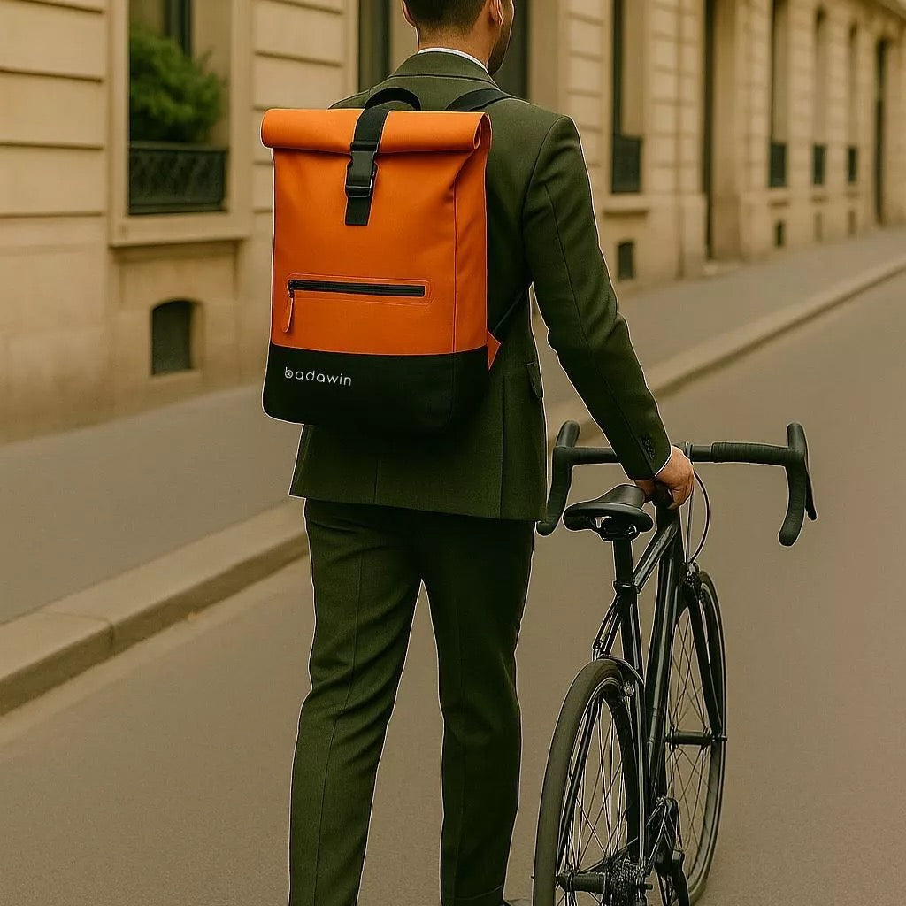 Anna 2-in-1-27L Oranger Fahrradrucksack von Badawin